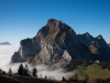 From left to right, Rigi, Grosser Mythen, and the Gasthaus Holzegg...